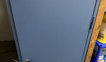 W&Ouml;LFLING workshop cabinet with contents