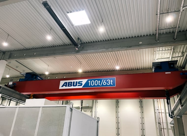 ABUS ZLK 100 t / 63 t X 20150 mm Double girder overhead travelling crane