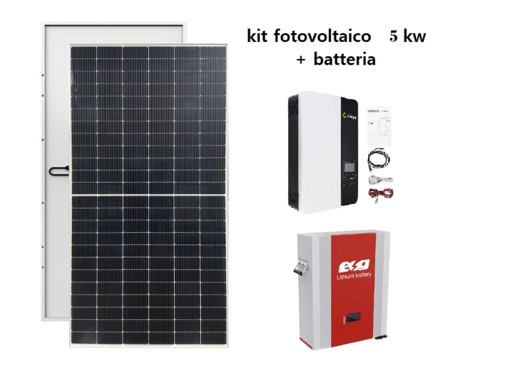 Kit fotovoltaico con accumulo GROWATT 5KW