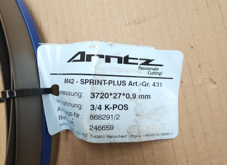 ARNTZ M42-SPRINT-PLUS 3720x27x0,9 mm Sägeblätter 3720x27x0,9 mm