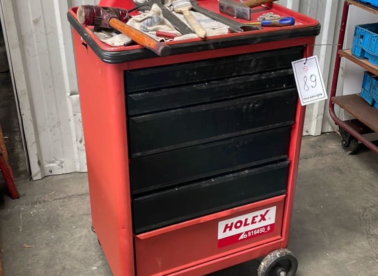 HOLEX workshop trolley with contents