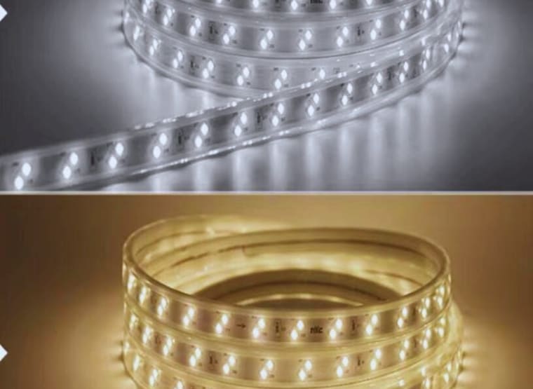 VENUS 4 x LED Strip 25m - Waterdicht (IP65) - twee kleuren Warm wit/Koud wit
