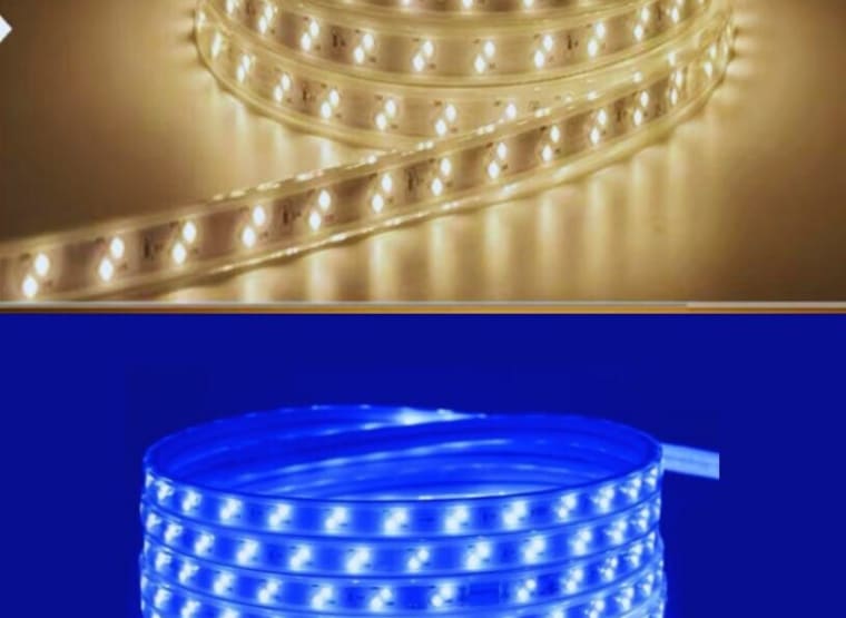 VENUS 4 x LED Strip 25m - Waterdicht (IP65) - twee kleuren Warm wit/Blauw