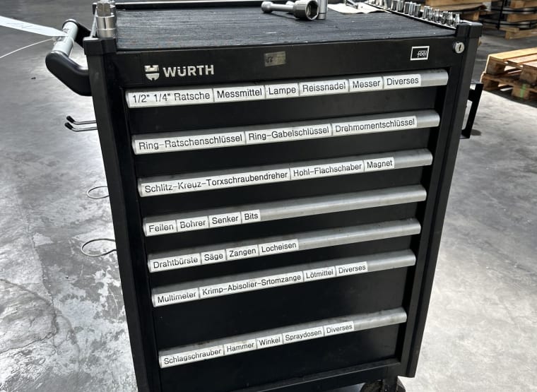 WÜRTH workshop trolley with contents