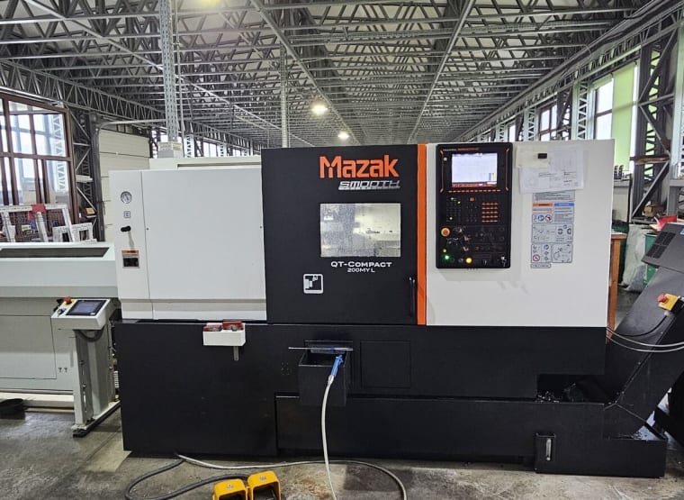 MAZAK QT-Compact 200 MYL CNC Lathe + Barfeeder