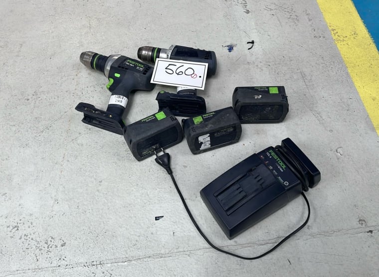 Akumulátorové vrtačky FESTOOL Lot (2 ks)