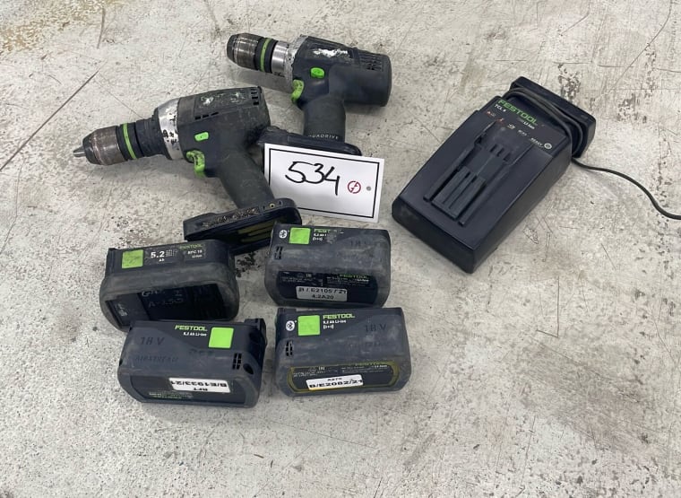 Akumulátorové vrtačky FESTOOL Lot (2 ks)