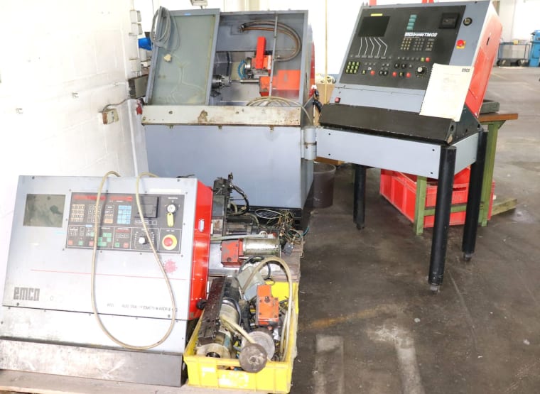 EMCO Turn 220 CNC lathe + spare parts carrier