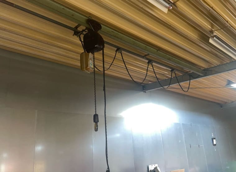 DEMAG chain hoist with running rail