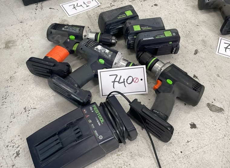 FESTOOL Lot Akumulátorové vŕtačky (3 ks)