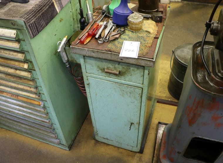 Workshop cabinet with contents