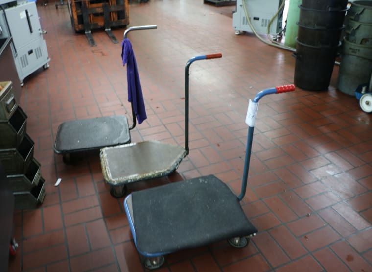 3 Workshop transport trolleys