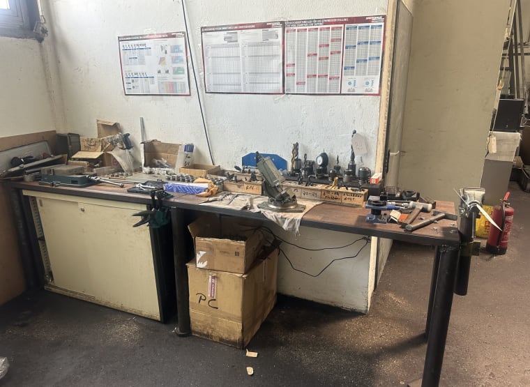 Workbench with contents