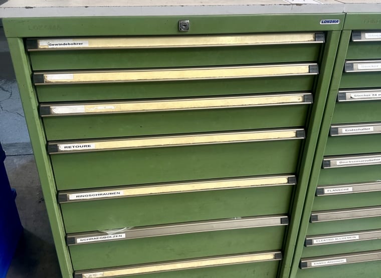 LOKOMA Workshop drawer cabinet with contents