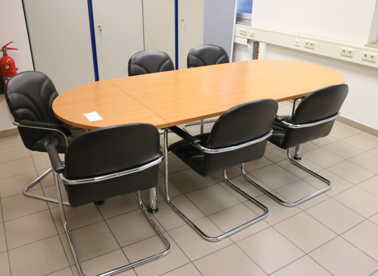 Meeting table with chairs