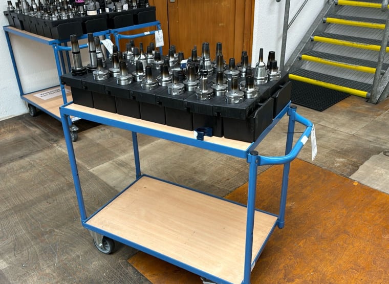 FETRA workshop trolley with HSK 63 shrink fit holders