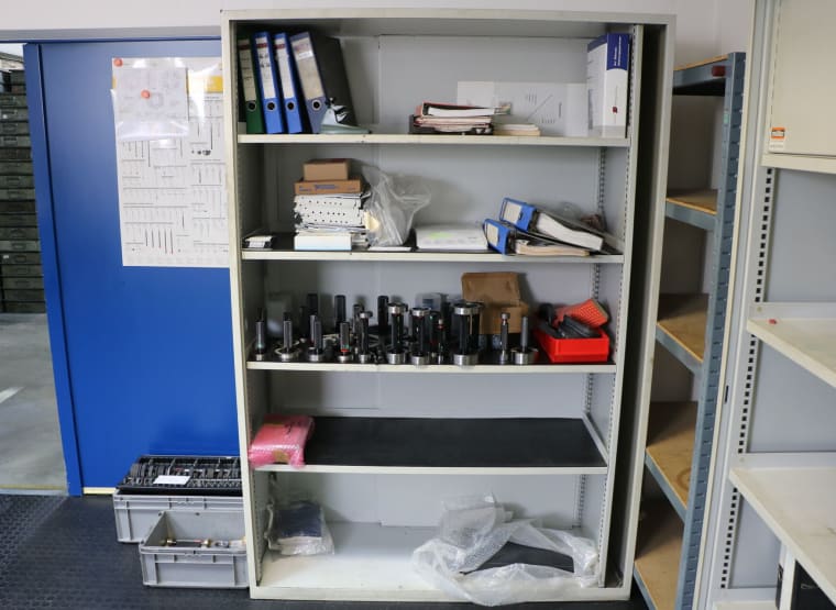 Workshop shelf with contents