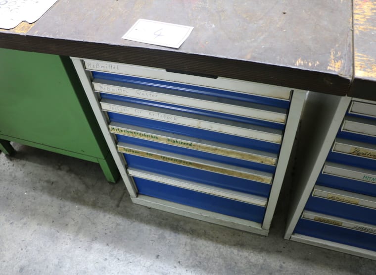 Workshop cabinet with contents