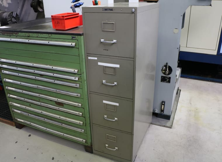 Workshop cabinet with contents