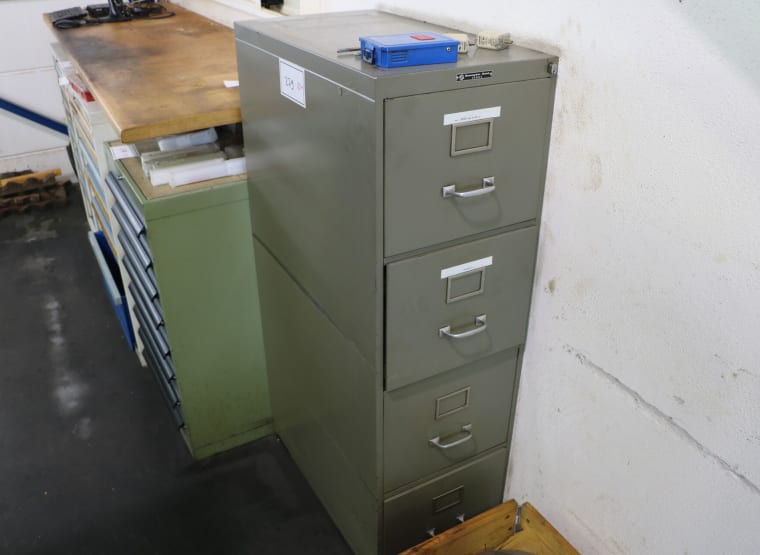 Workshop cabinet with contents