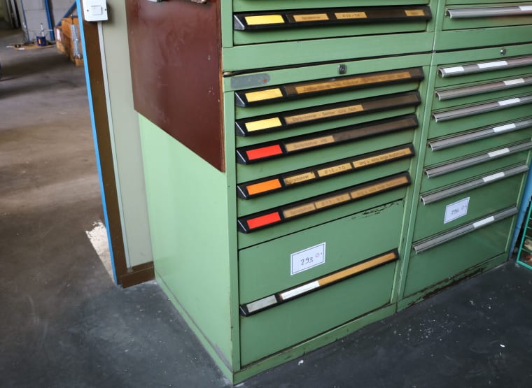 Workshop cabinet with contents