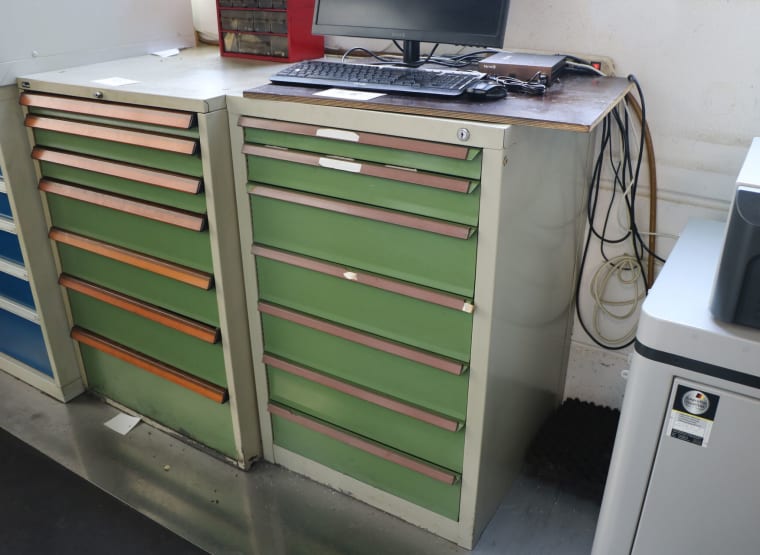 Workshop cabinet with contents