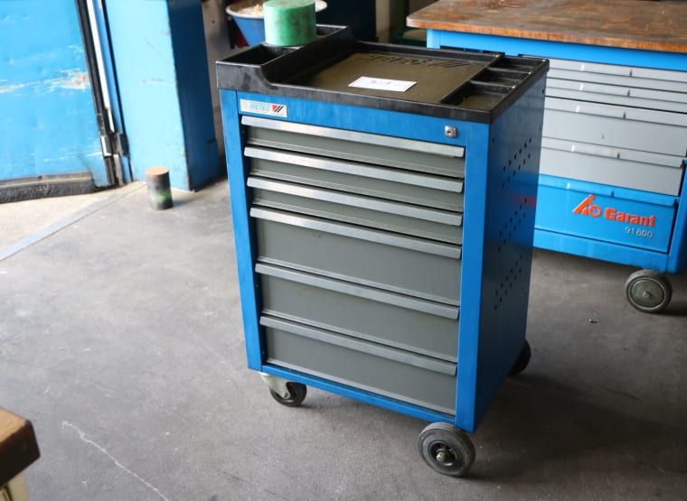 Workshop trolley with contents