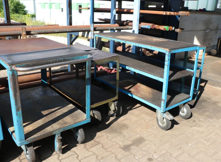 3 workshop transport trolleys