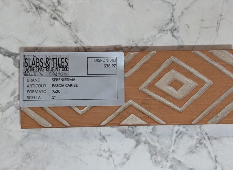 SERENISSIMA FASCIA CARIBE Lot of tiles 7 x 20 (approx. 624 PCS)