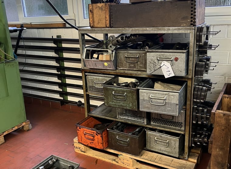 Workshop shelf with contents