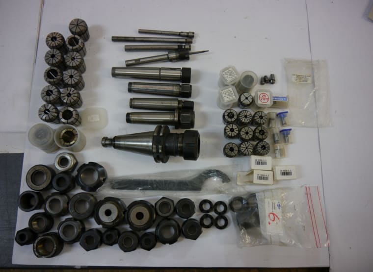 FAHRION Large lot of ER collets + holders (cylindrical + SK40)