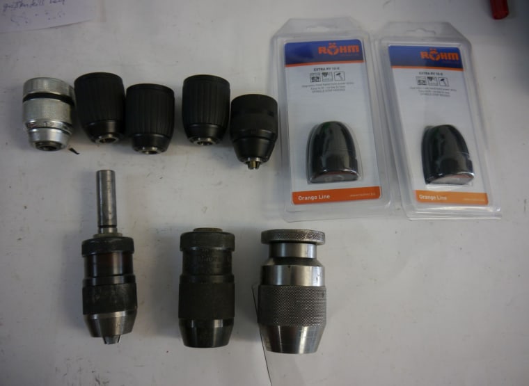 RÖHMER 10x keyless drill chucks, mostly new