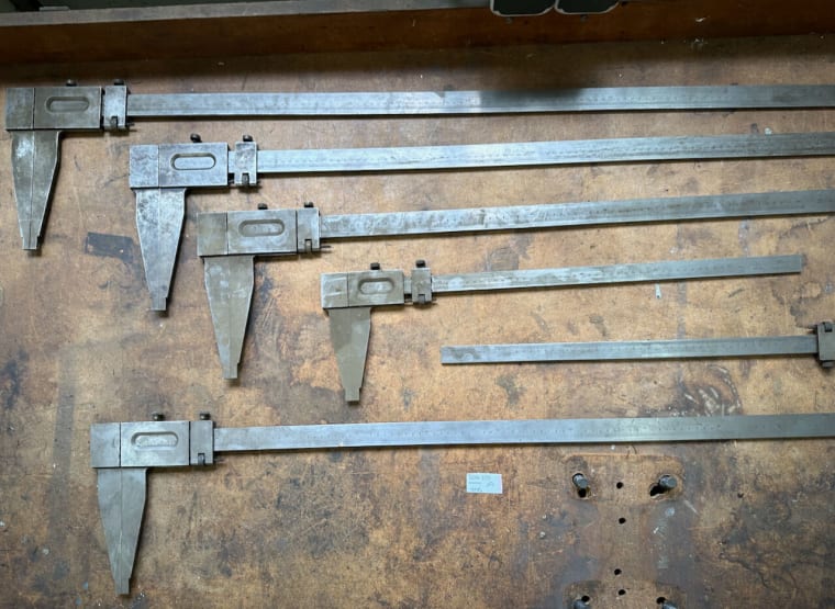 Item (6-piece) workshop caliper 500 and 1000 mm