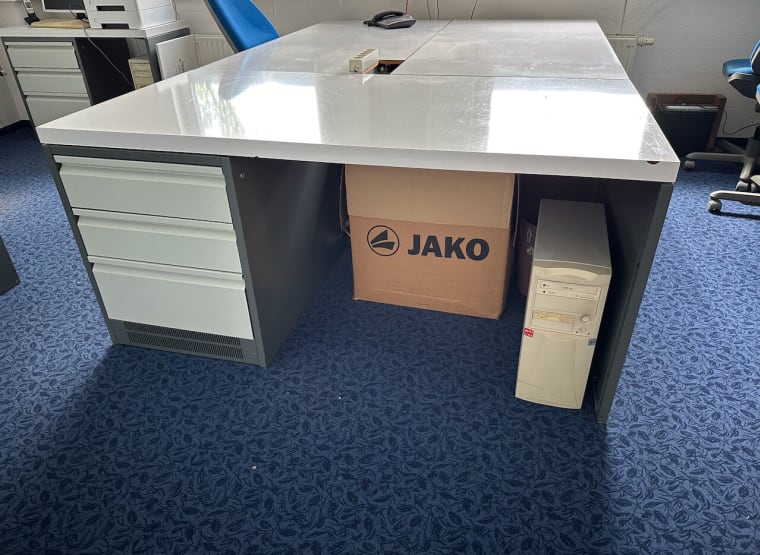 (4x) Workstation desk 160x80 cm 3 drawers