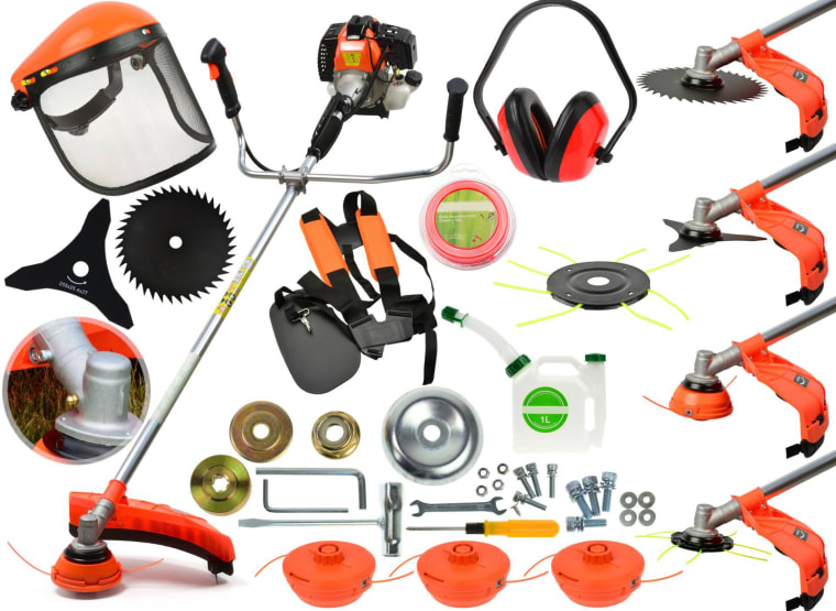 Petrol brush cutter set