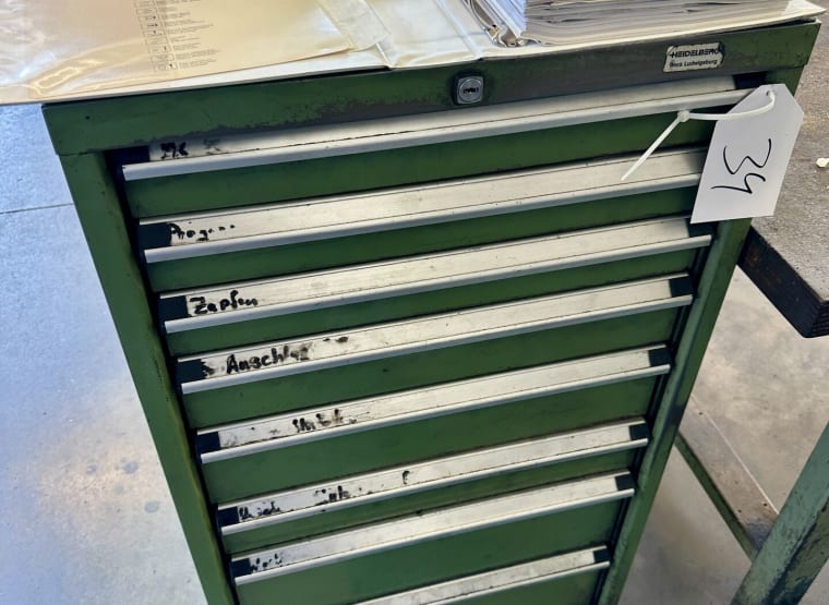 HEIDELBERG Workshop drawer cabinet with contents