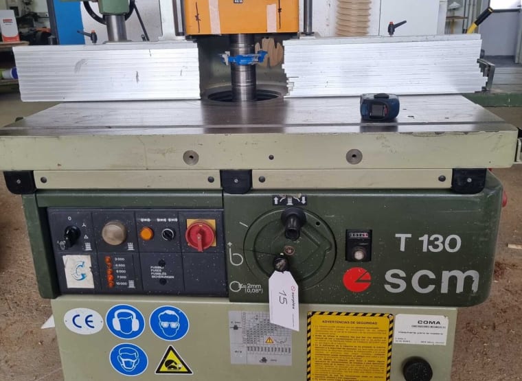 SCM T130 Spindle Moulder with sliding table