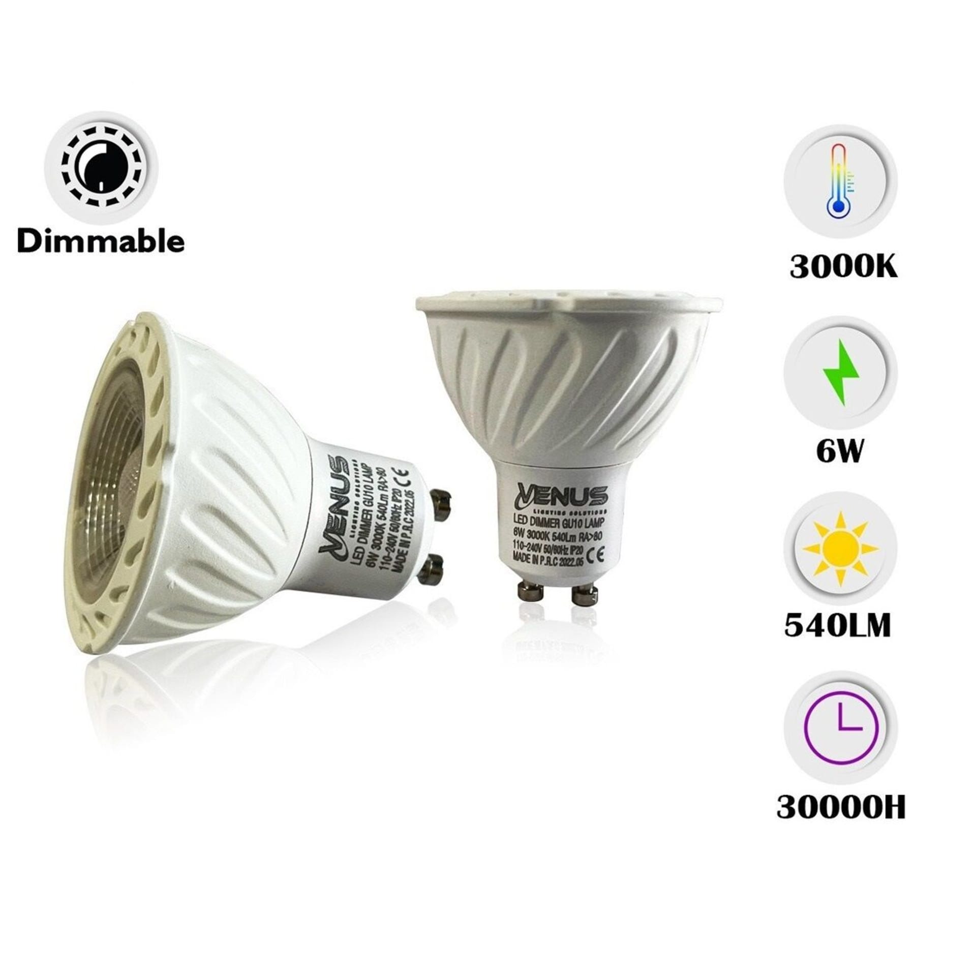 fossil Movable Possession ▷ VENUS 100 x GU10 LED spot 6W dimmable 3000k Warm white: buy used