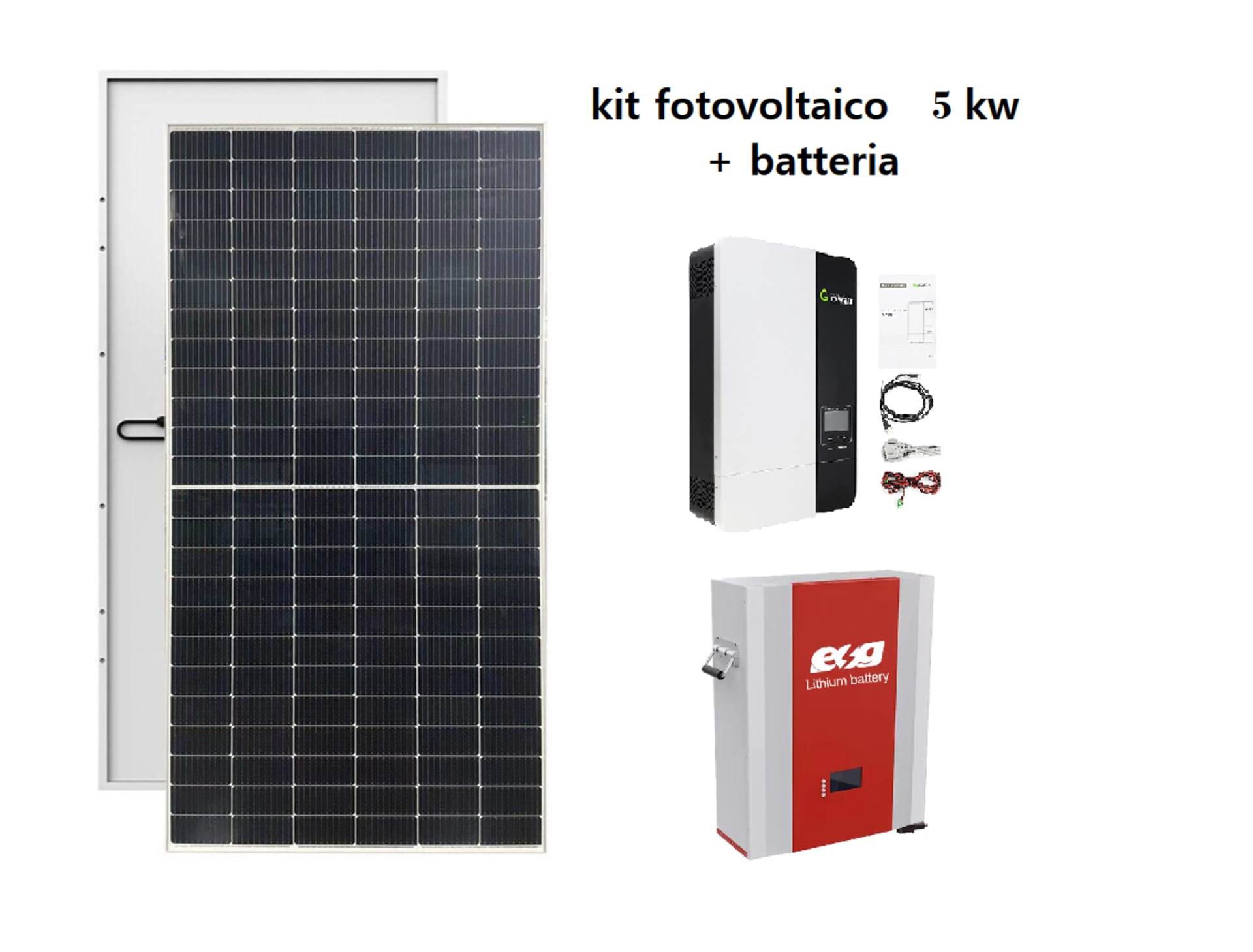 ▷ Kit fotovoltaico con accumulo GROWATT 5kW: compra usato